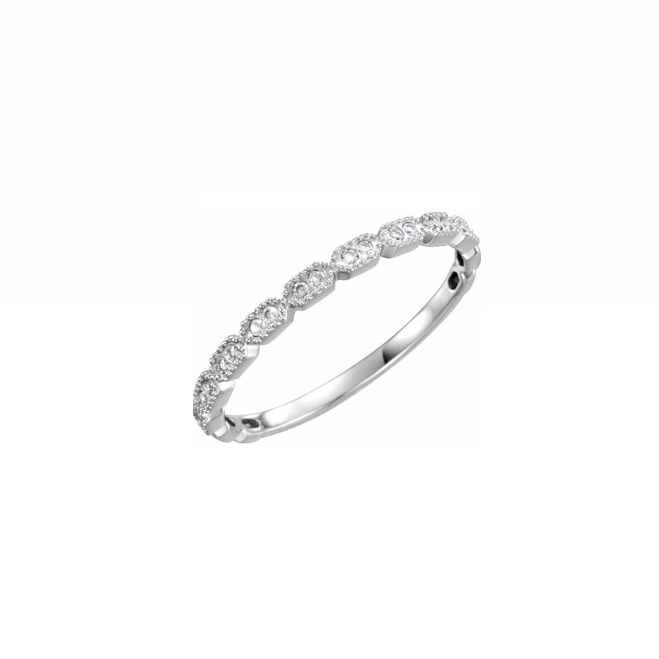 Milgrain Stackable Band