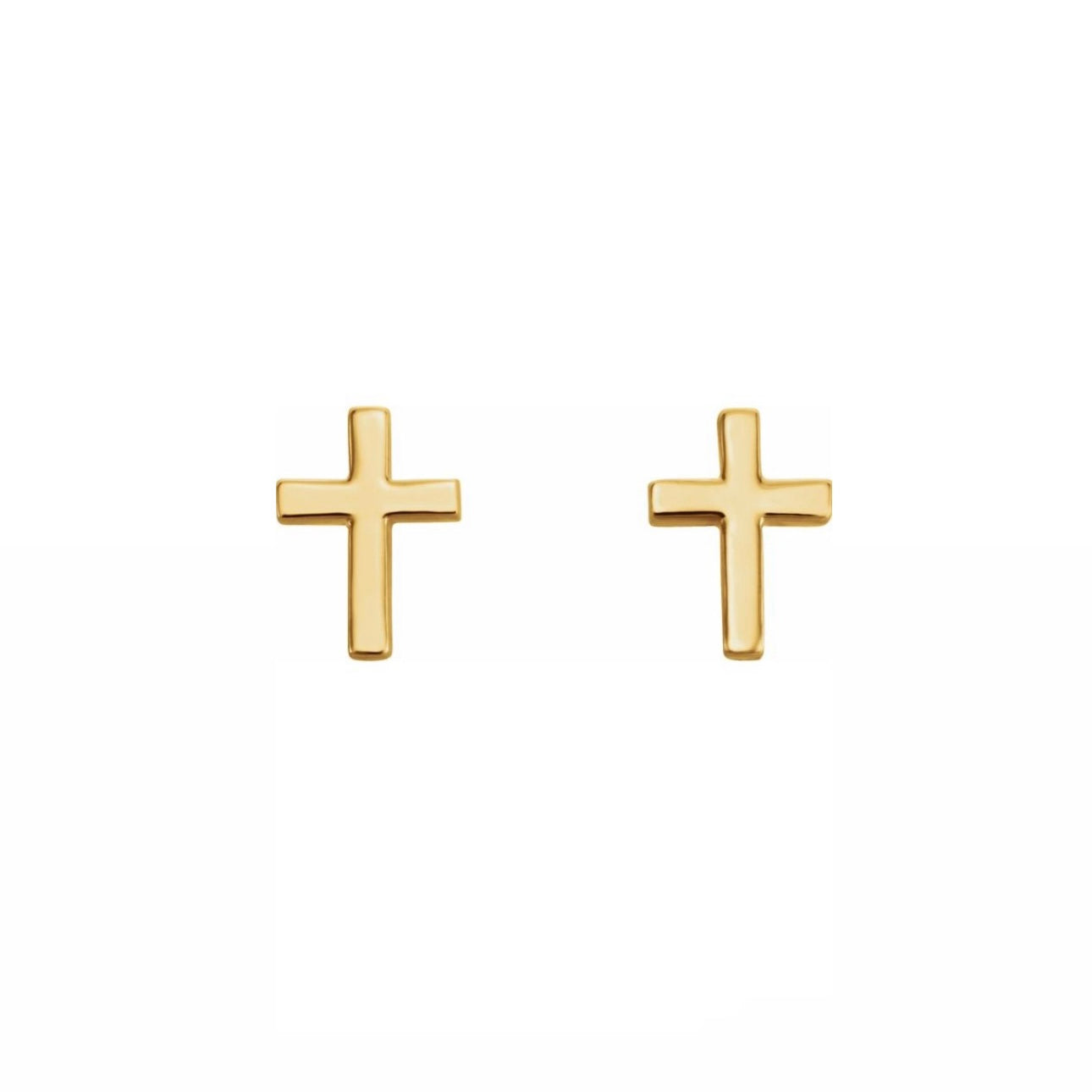 Gold Cross Studs