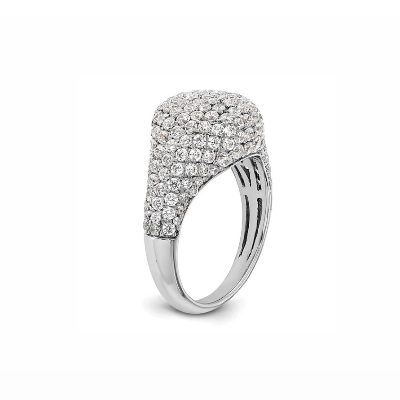 Domed Pave Diamond Ring