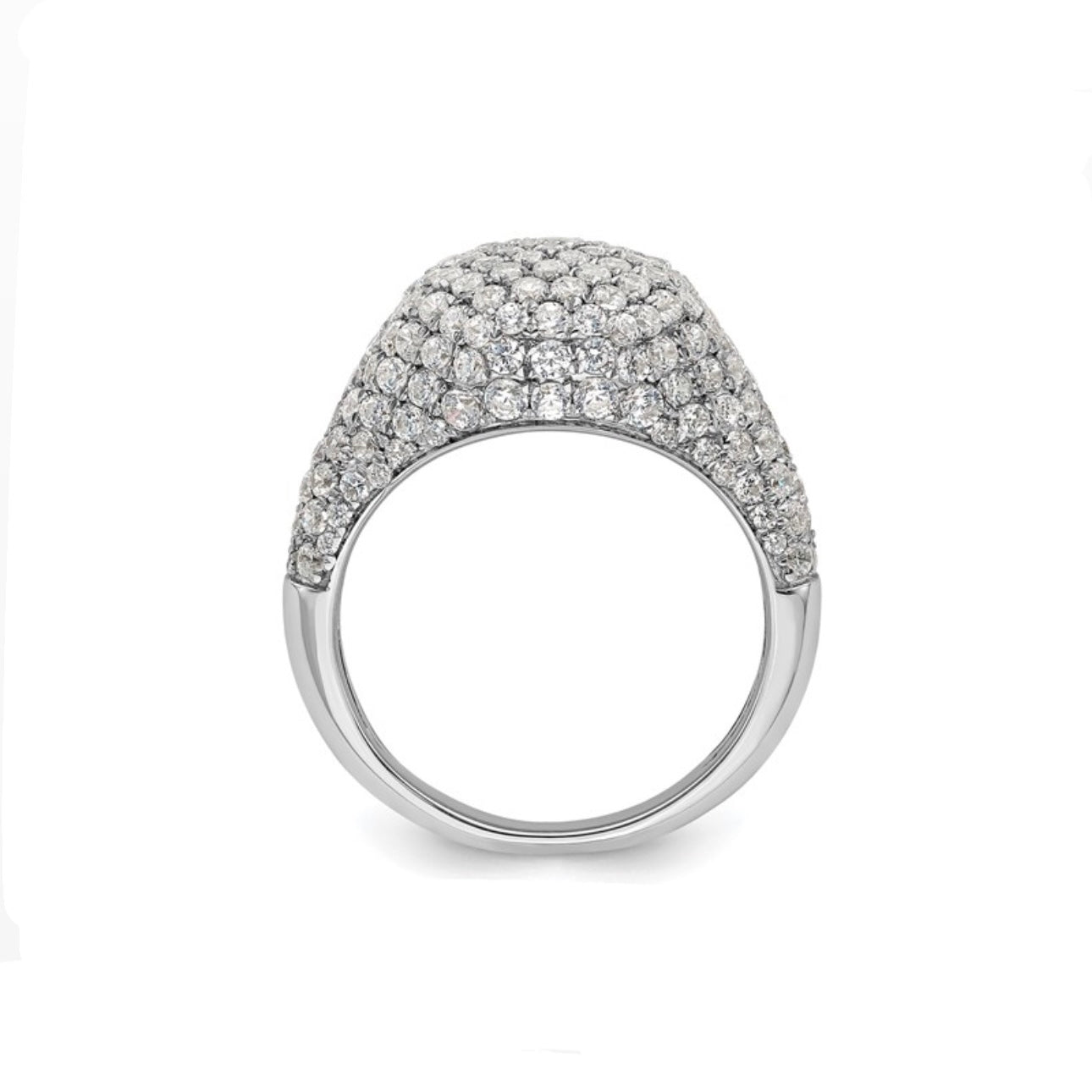 Domed Pave Diamond Ring