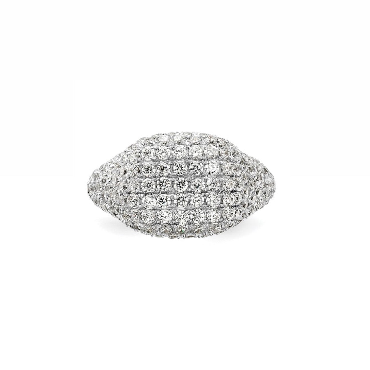 Domed Pave Diamond Ring