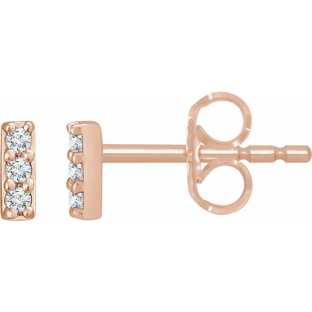 Mini Diamond Bar Studs