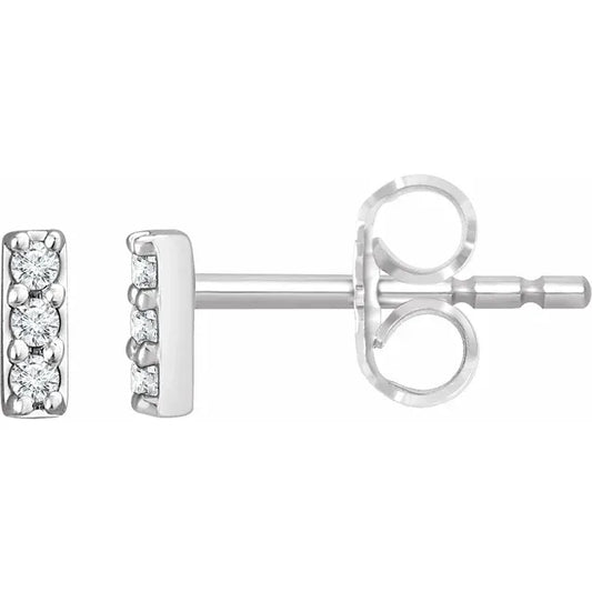 Mini Diamond Bar Studs