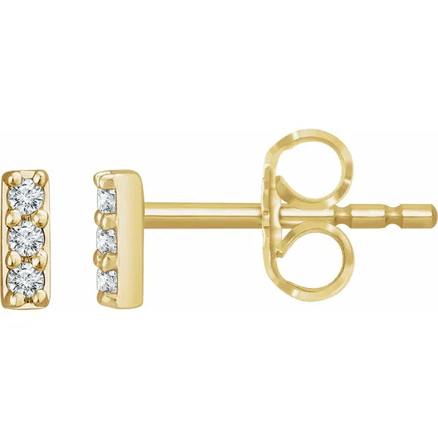 Mini Diamond Bar Studs