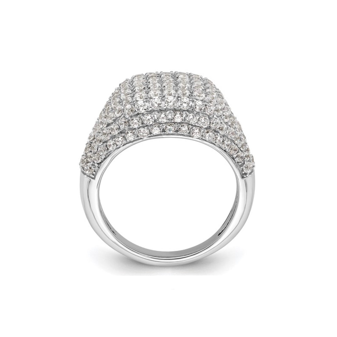 Domed Pave Diamond Ring