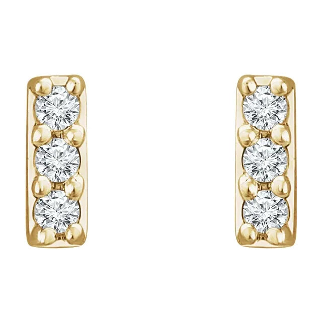 Mini Diamond Bar Studs