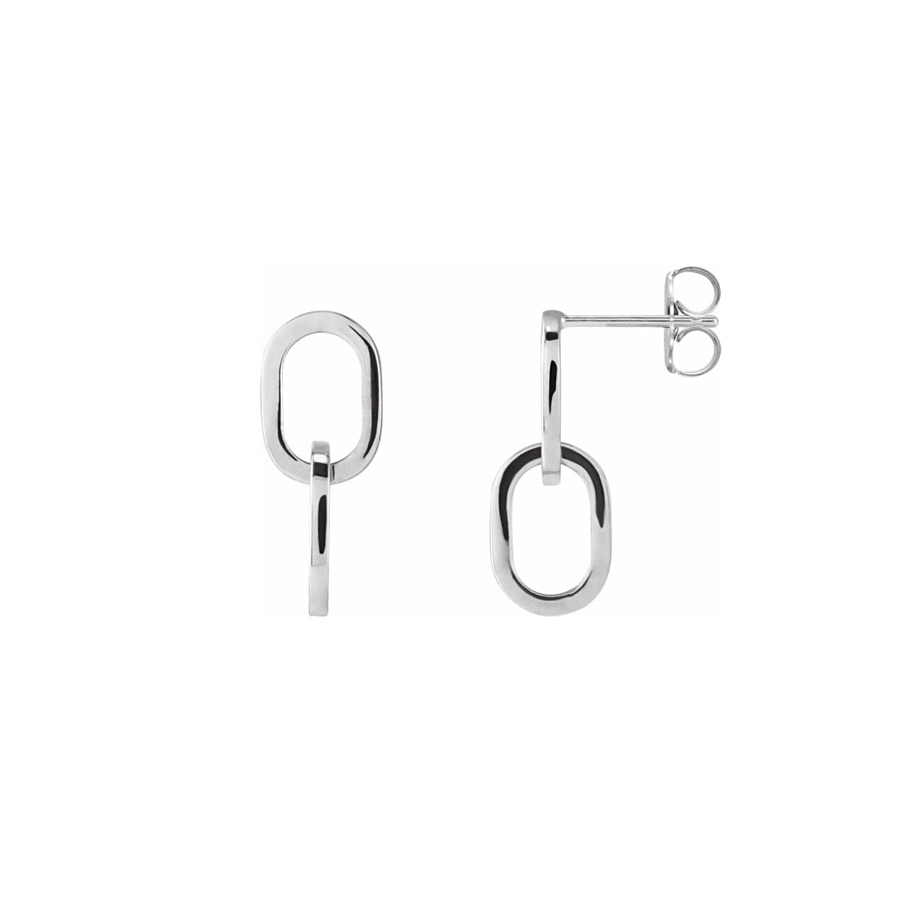 Interlocking Oval Link Earrings