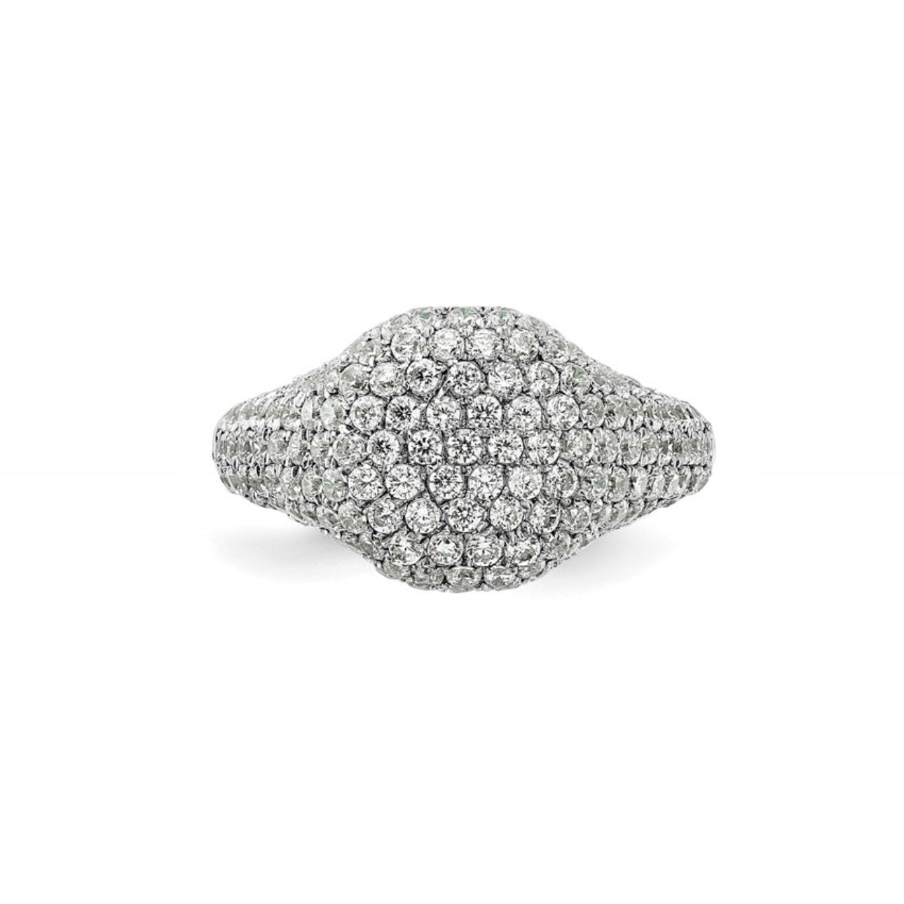 Domed Pave Diamond Ring