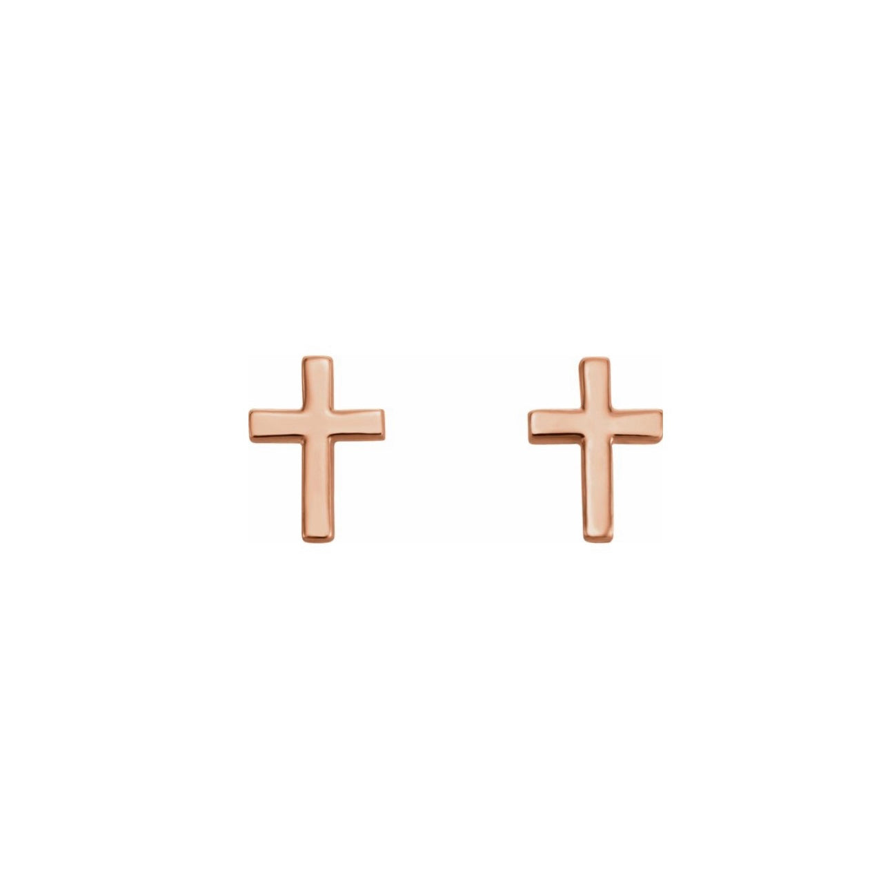 Gold Cross Studs