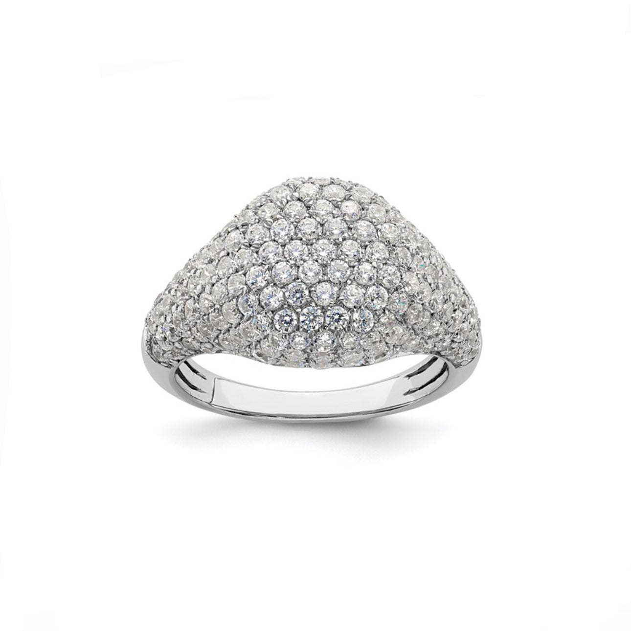 Domed Pave Diamond Ring