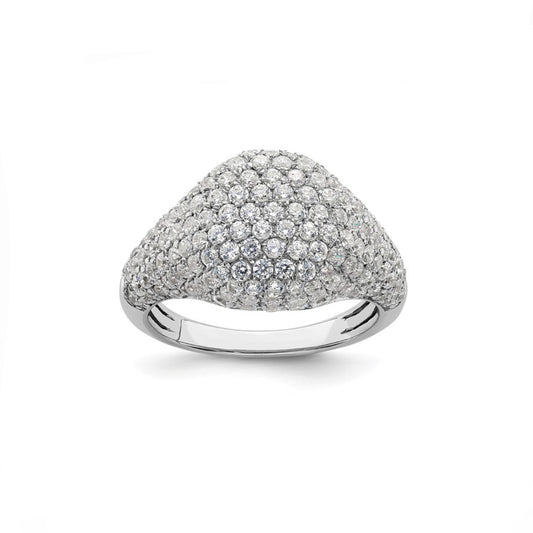 Domed Pave Diamond Ring