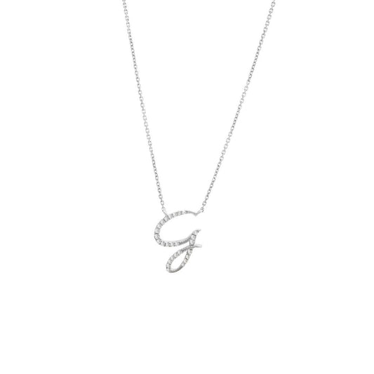 Diamond G Initial Necklace