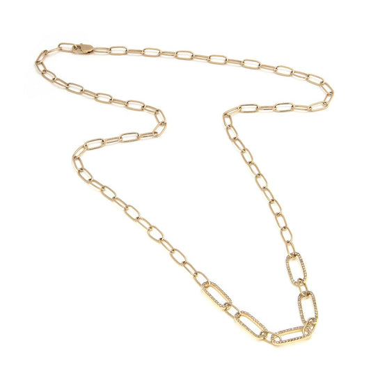 Diamond Paperclip Chain