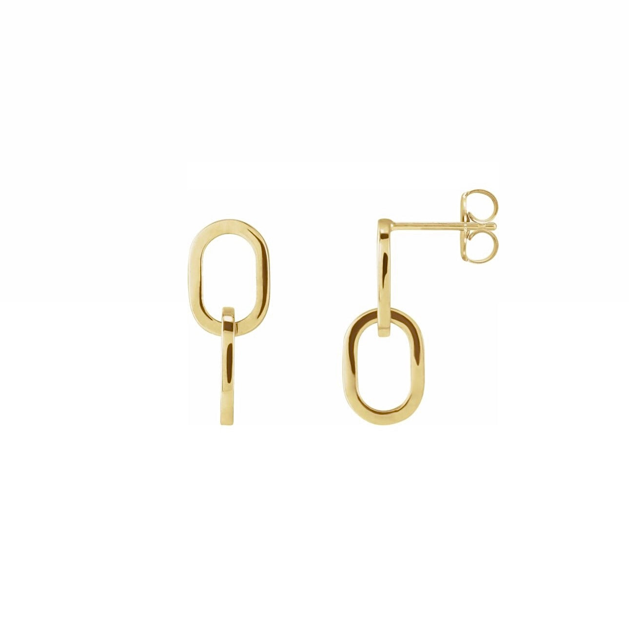 Interlocking Oval Link Earrings