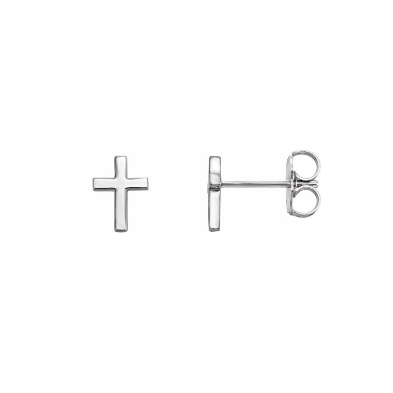 Gold Cross Studs