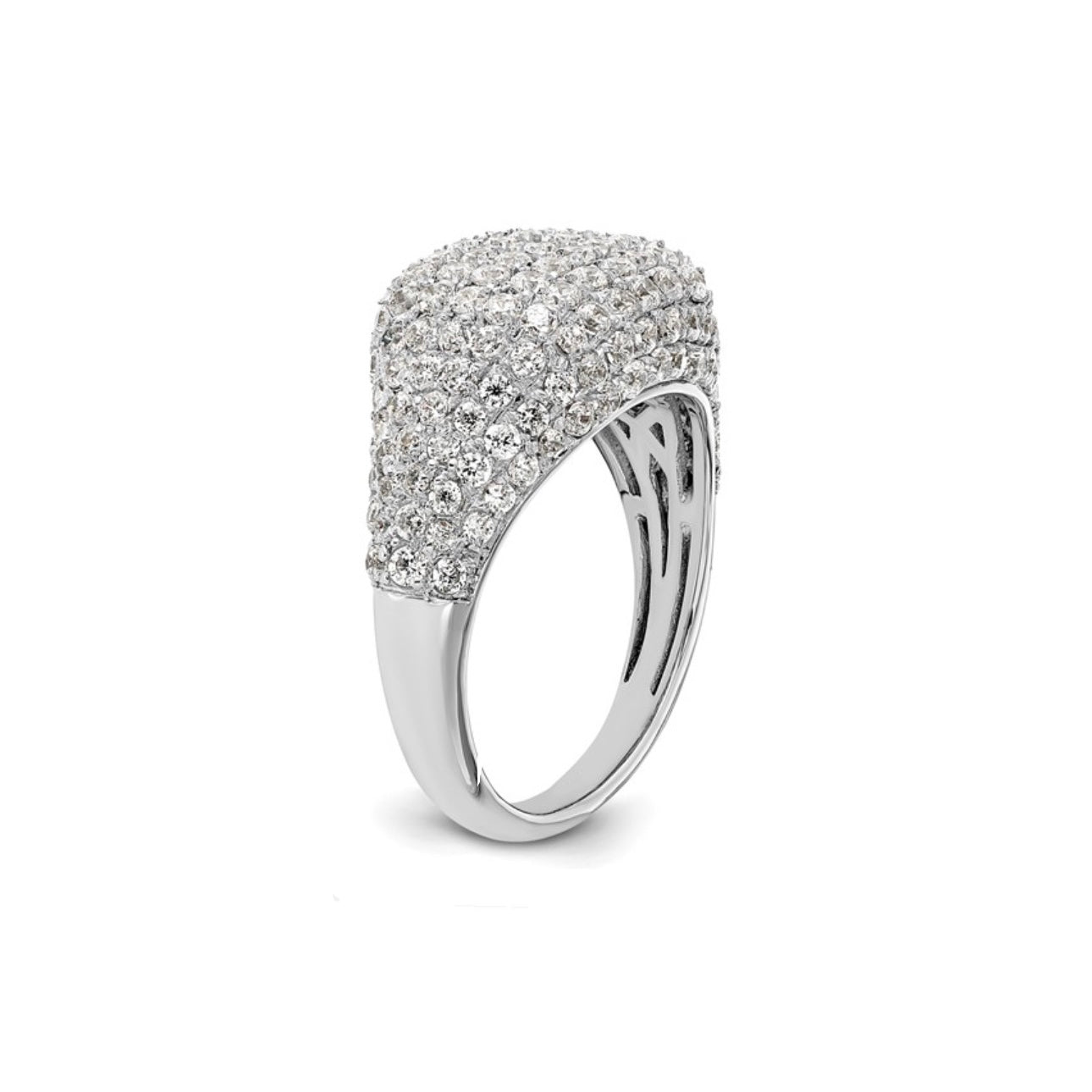 Domed Pave Diamond Ring