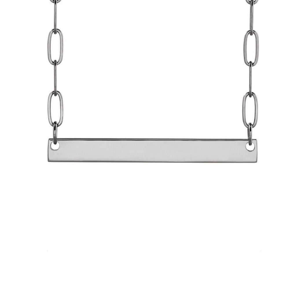 Engravable Bar Necklace