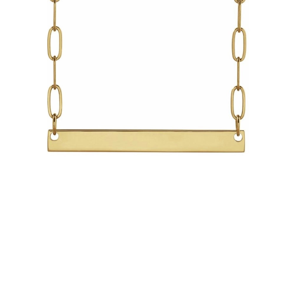 Engravable Bar Necklace