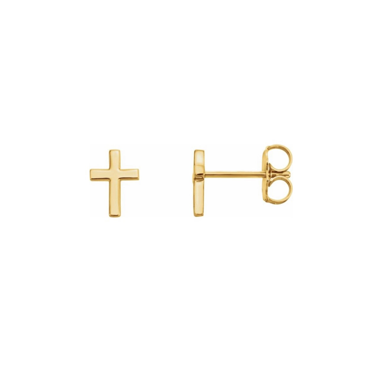 Gold Cross Studs