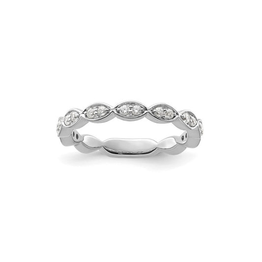 Scalloped Design Diamond Band