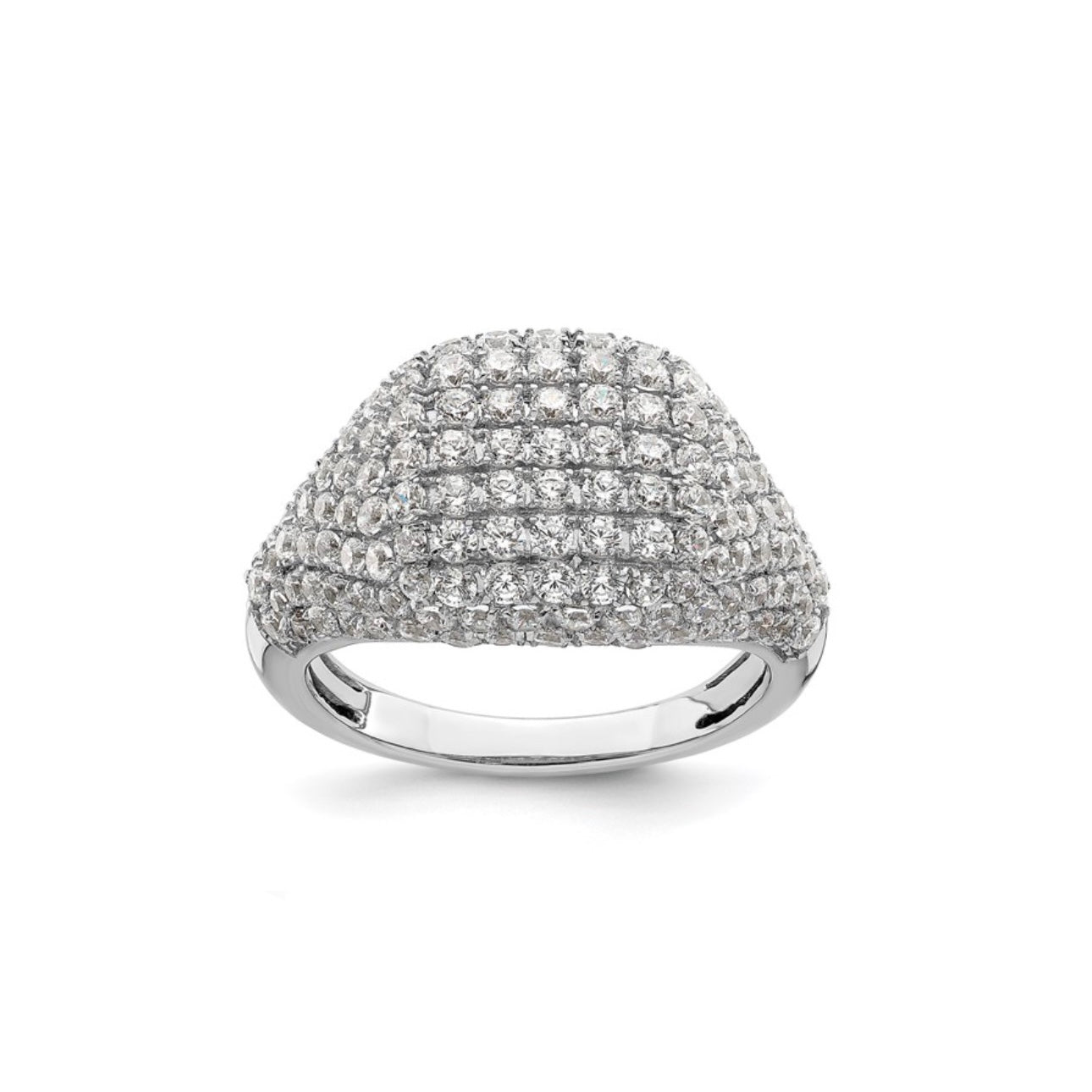 Domed Pave Diamond Ring