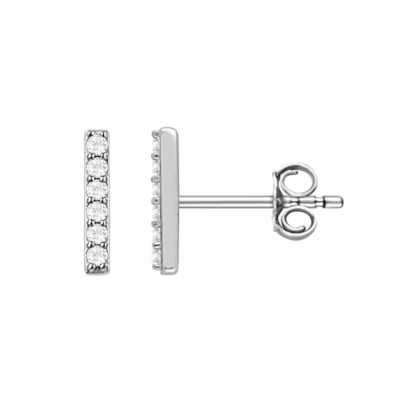 Diamond Bar Studs