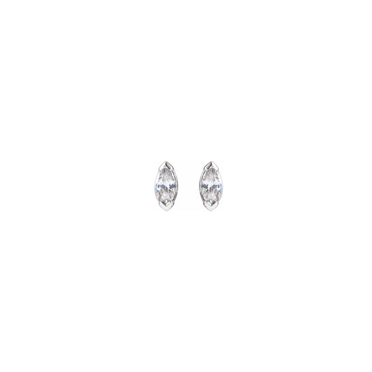 Mini Marquise Diamond Studs