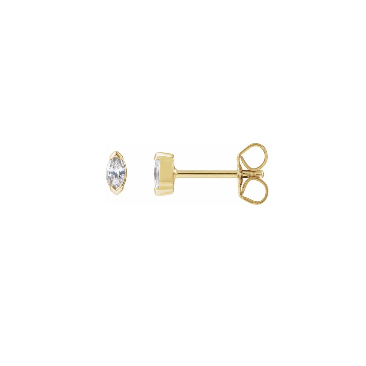 Mini Marquise Diamond Studs