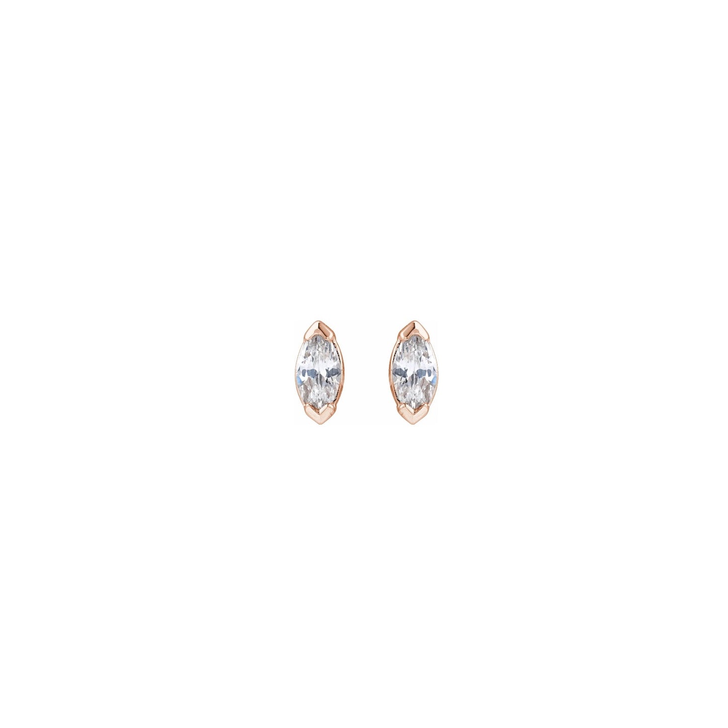 Mini Marquise Diamond Studs