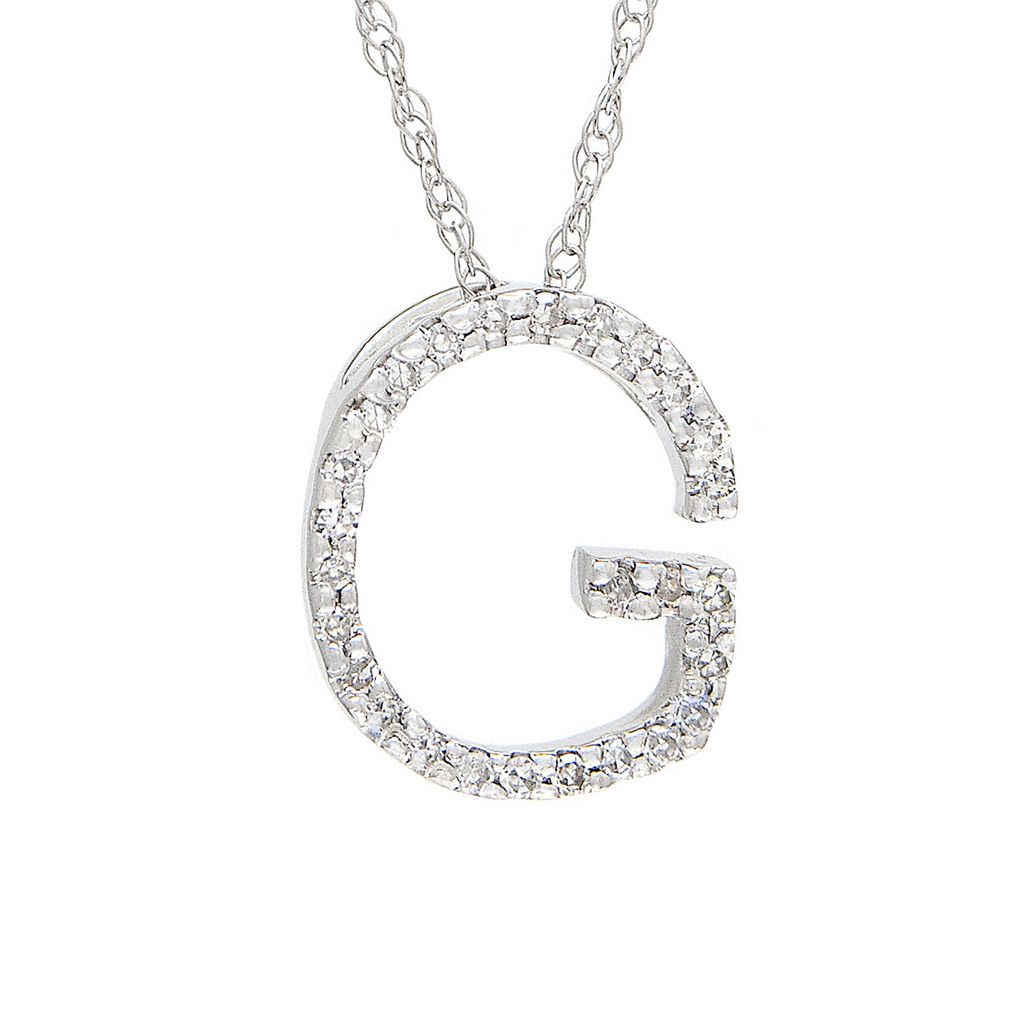 Diamond G Initial Necklace