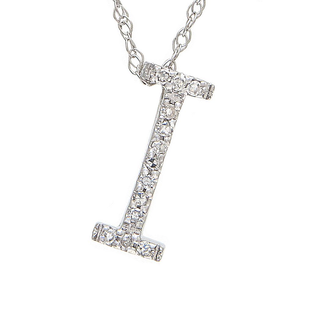 Diamond I Initial Necklace