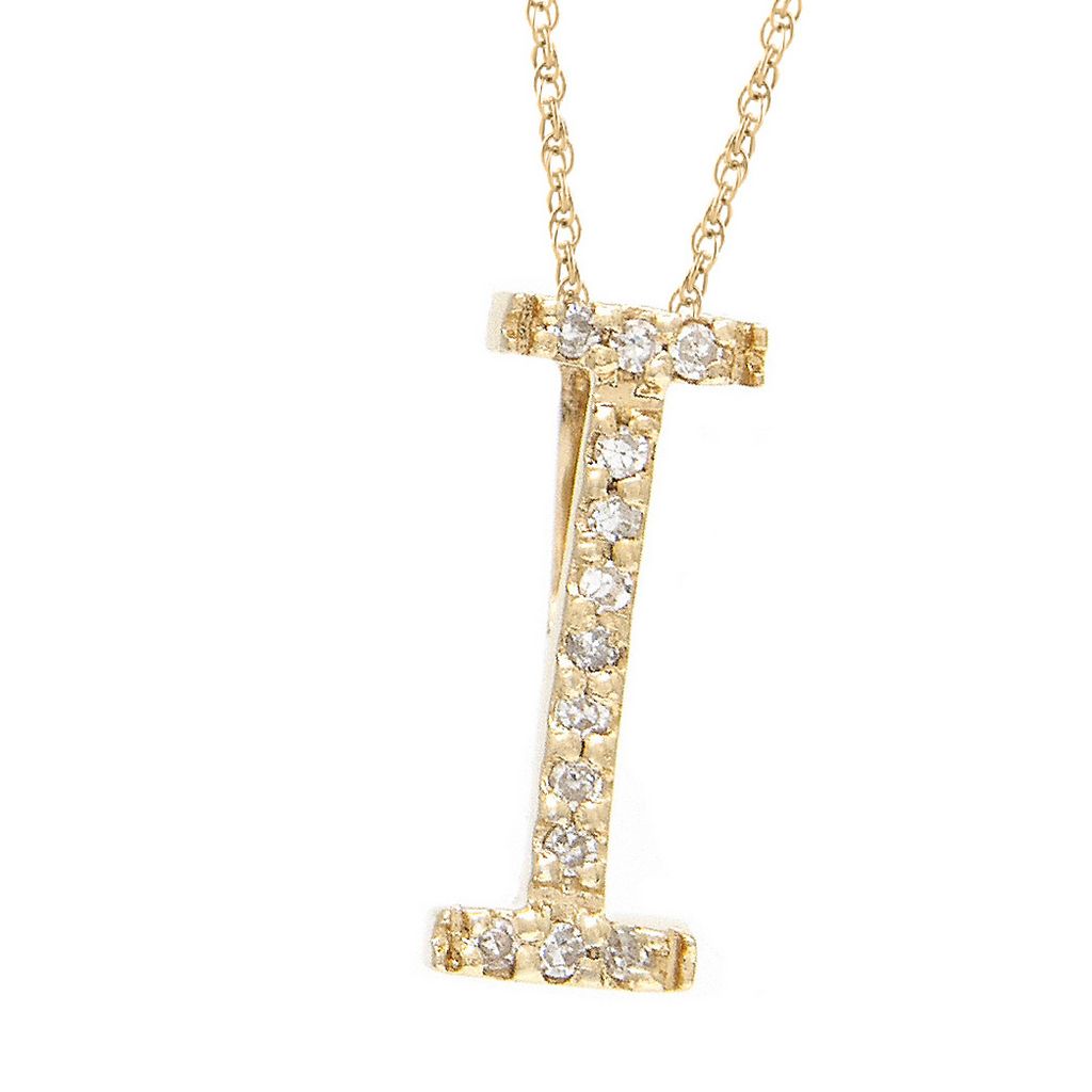 Diamond I Initial Necklace