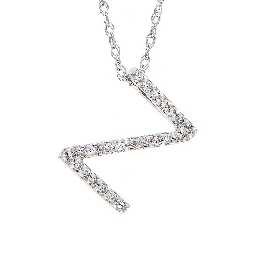 Diamond Z Initial Necklace