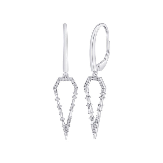 Diamond Spike Drop Earrings