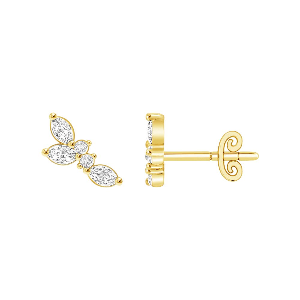 Marquise Diamond Mini Ear Climbers